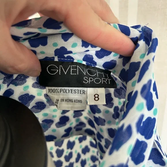 Vintage Givenchy Sport 3 Piece Skirt Set Blue Floral Print Women’s Size 8 - Picture 5 of 11